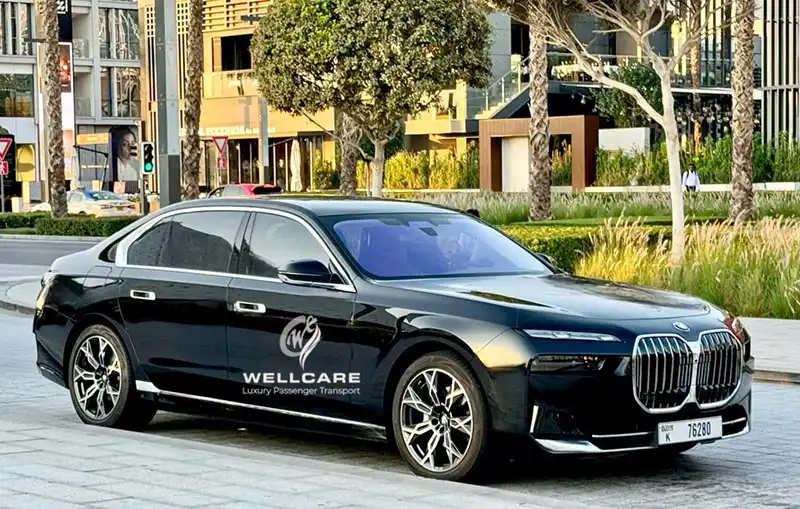 Renting a 2024 BMW 735 Li in Dubai